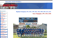 Desktop Screenshot of onalegionbaseball.com