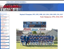 Tablet Screenshot of onalegionbaseball.com